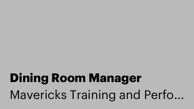 Dining Room Manager