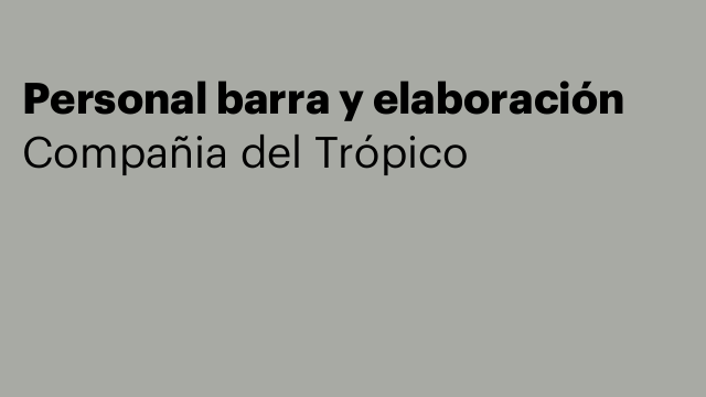 Personal barra y elaboración