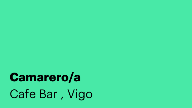 Camarero/a