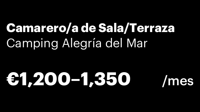 Camarero/a de Sala/Terraza