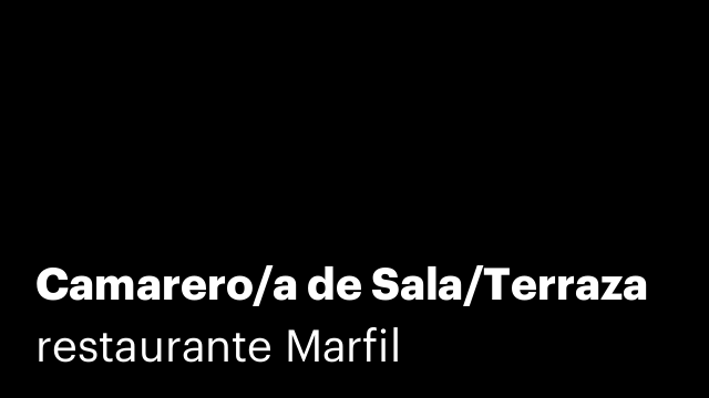 Camarero/a de Sala/Terraza