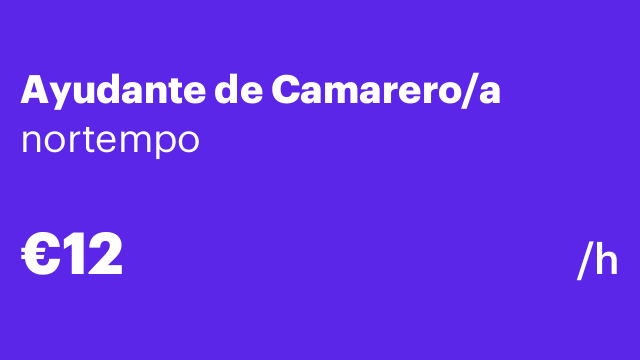 Ayudante de Camarero/a