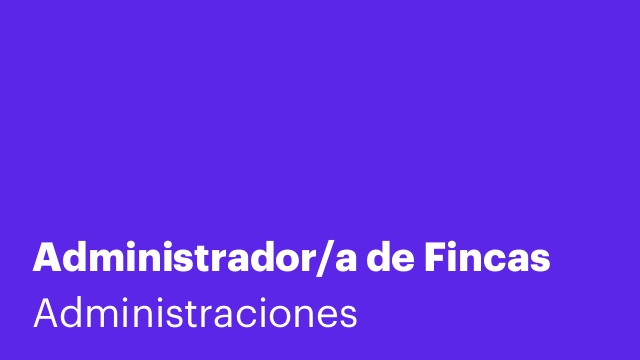 Administrador/a de Fincas