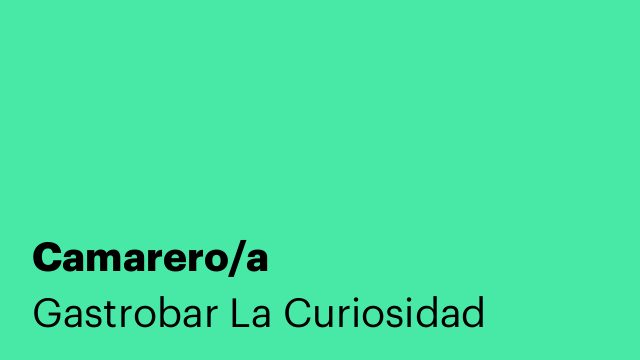 Camarero/a