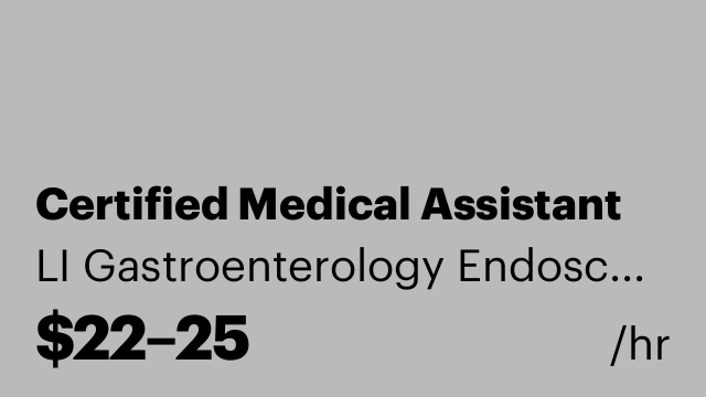 Certified Medical Assistant