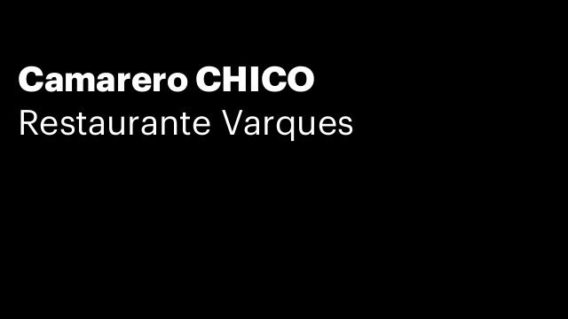 Camarero CHICO