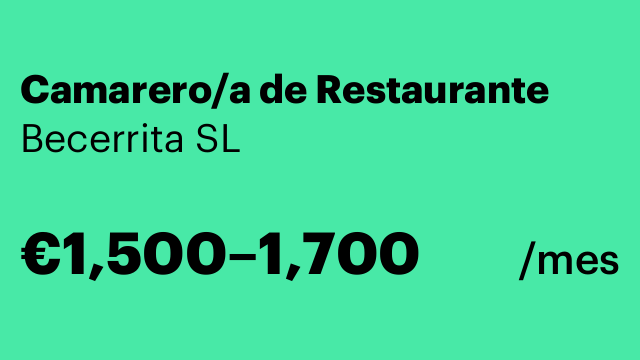 Camarero/a de Restaurante