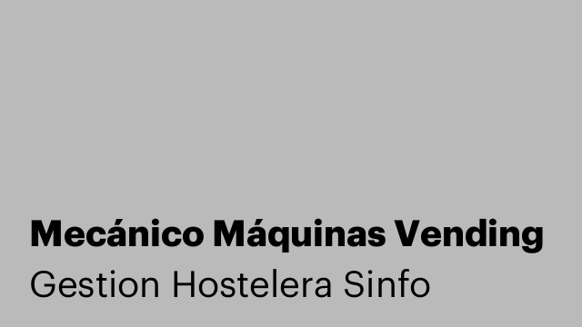Mecánico Máquinas Vending