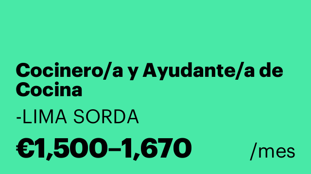 Cocinero/a y Ayudante/a de Cocina