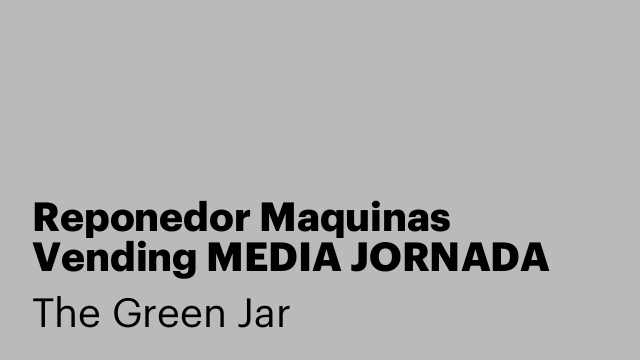 Reponedor Maquinas Vending MEDIA JORNADA