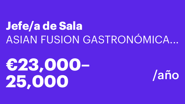 Jefe/a de Sala