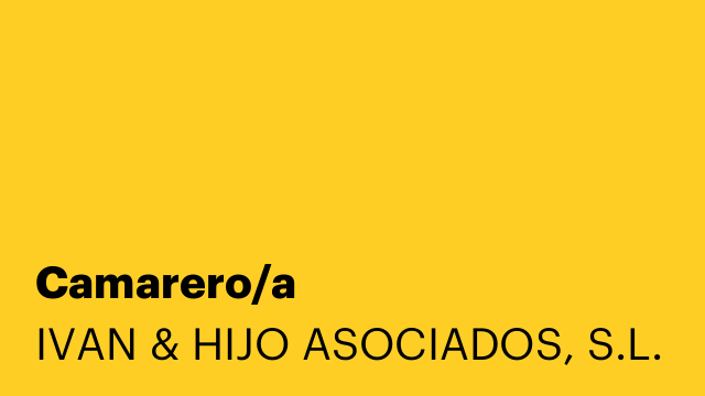 Camarero/a