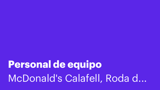 Personal de equipo