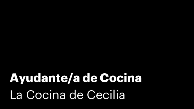 Ayudante/a de Cocina