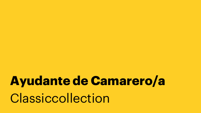 Ayudante de Camarero/a