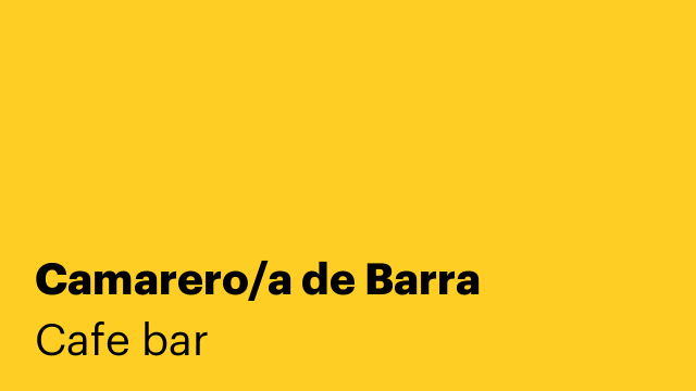 Camarero/a de Barra