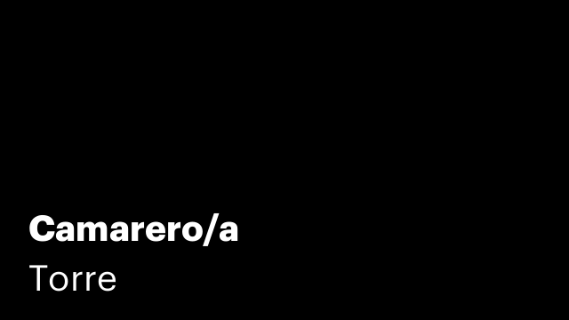 Camarero/a