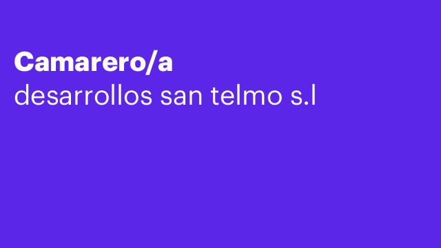 Camarero/a