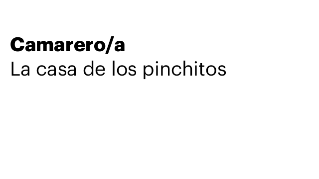 Camarero/a