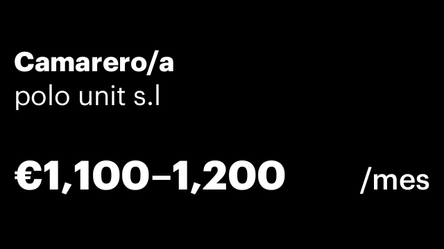 Camarero/a