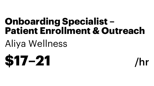 Onboarding Specialist – Patient Enrollment & Outreach