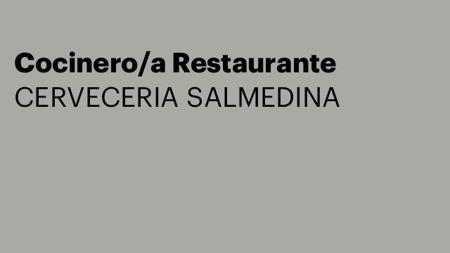 Cocinero/a Restaurante