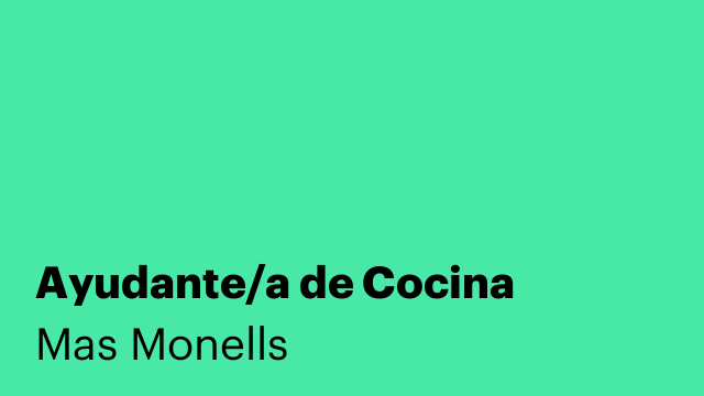 Ayudante/a de Cocina