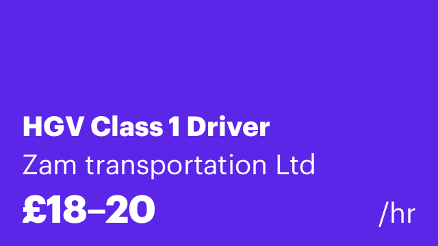 HGV Class 1 Driver