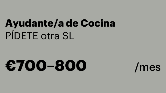 Ayudante/a de Cocina