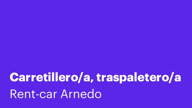 Carretillero/a, traspaletero/a