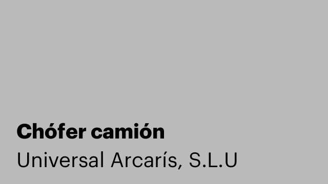 Chófer camión