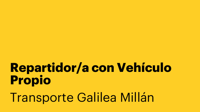 Repartidor/a con Vehículo Propio