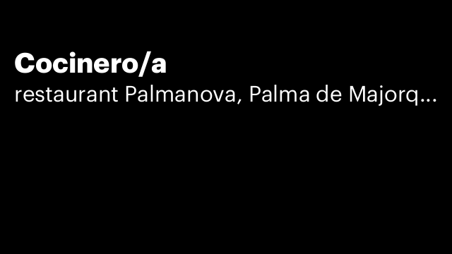 Cocinero/a