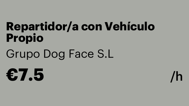 Repartidor/a con Vehículo Propio