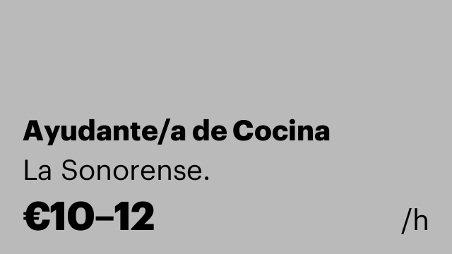 Ayudante/a de Cocina