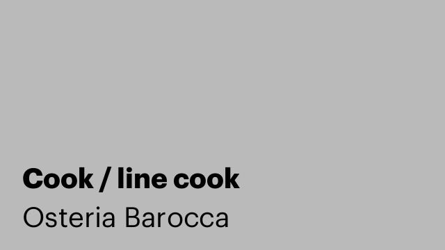 Cook / line cook