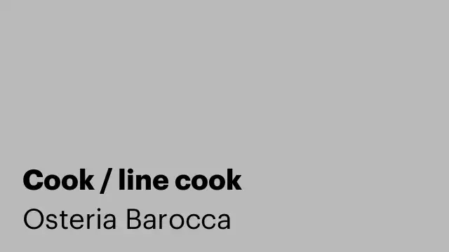 Cook / line cook