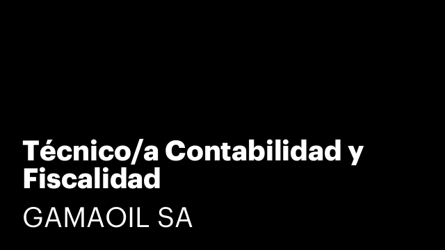 Técnico/a Contabilidad y Fiscalidad