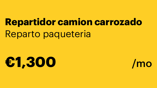 Repartidor camion carrozado