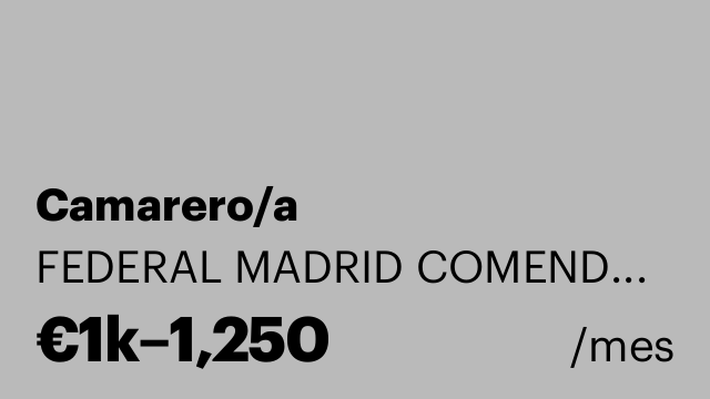 Camarero/a