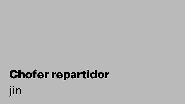 Chofer repartidor