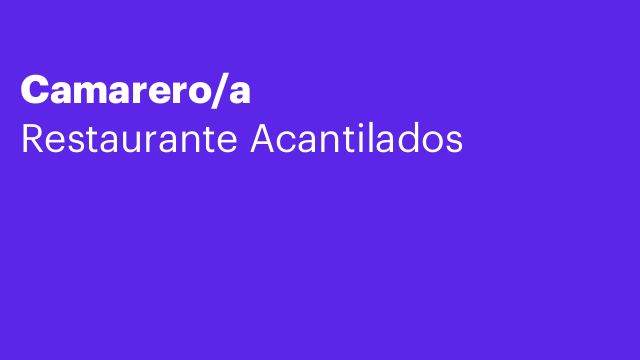 Camarero/a