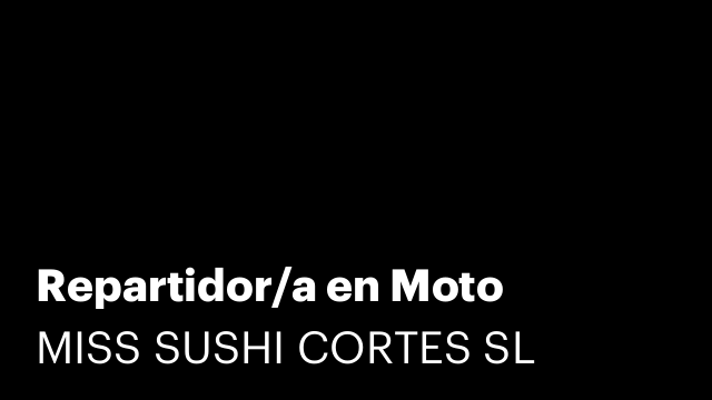 Repartidor/a en Moto