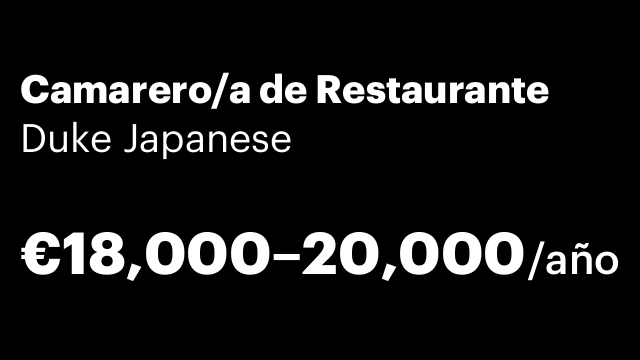 Camarero/a de Restaurante