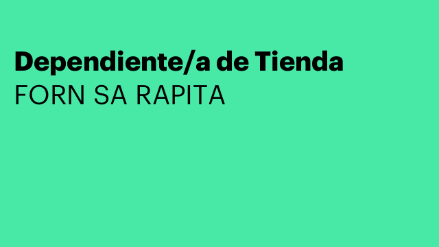 Dependiente/a de Tienda