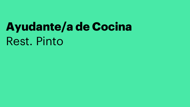 Ayudante/a de Cocina