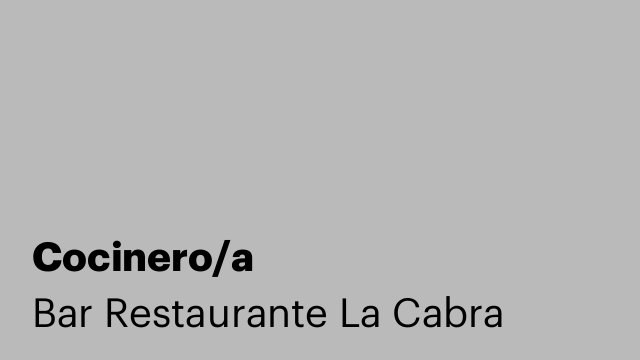 Cocinero/a