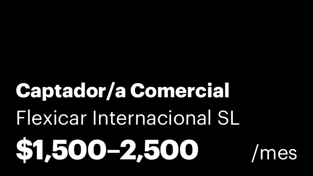 Captador/a Comercial