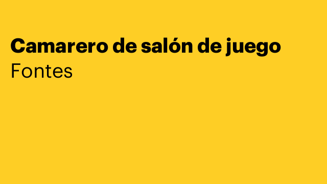 Camarero de salón de juego