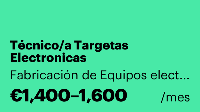 Técnico/a Targetas Electronicas